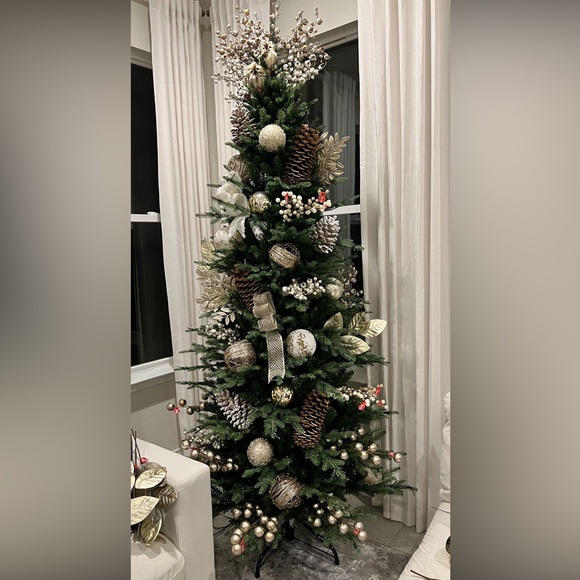 Viral Tik Tok twinkle tree, 7.5ft Artificial Grand Duchess Balsam Fir Slim Size - Picture 2 of 3